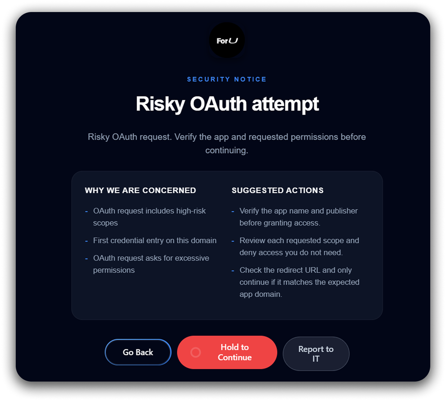 Risky OAuth Protection